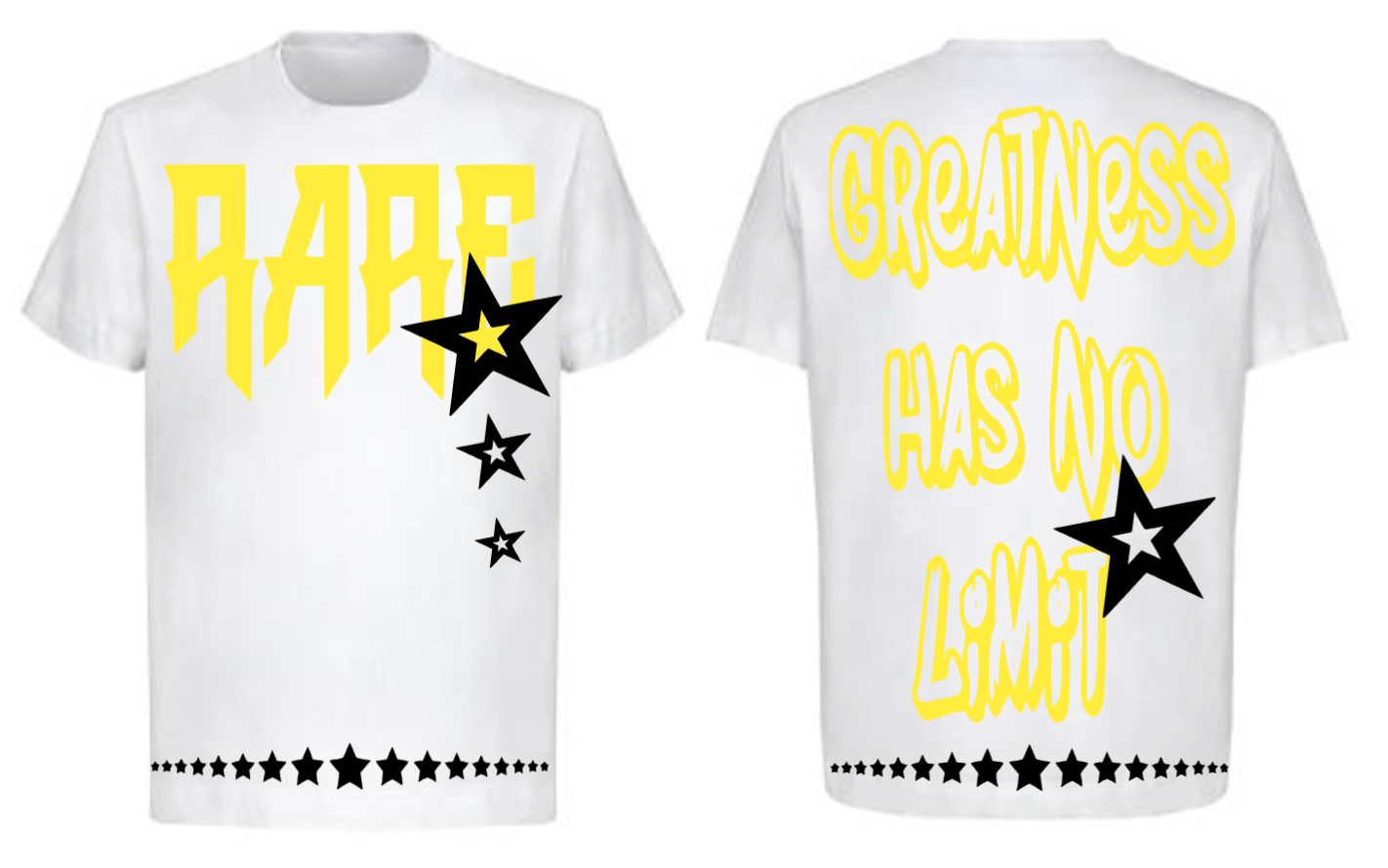 Men Rare Star White T-Shirt