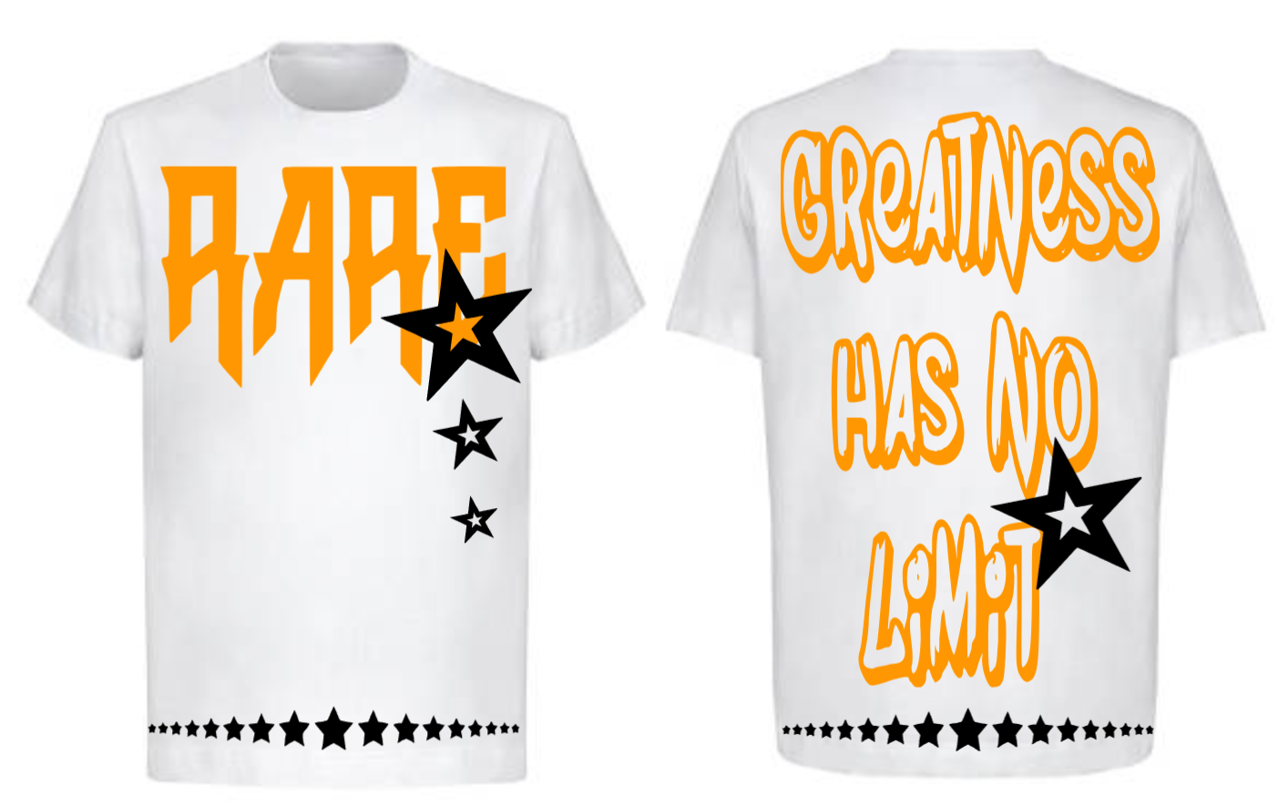 Men Rare Star White T-Shirt