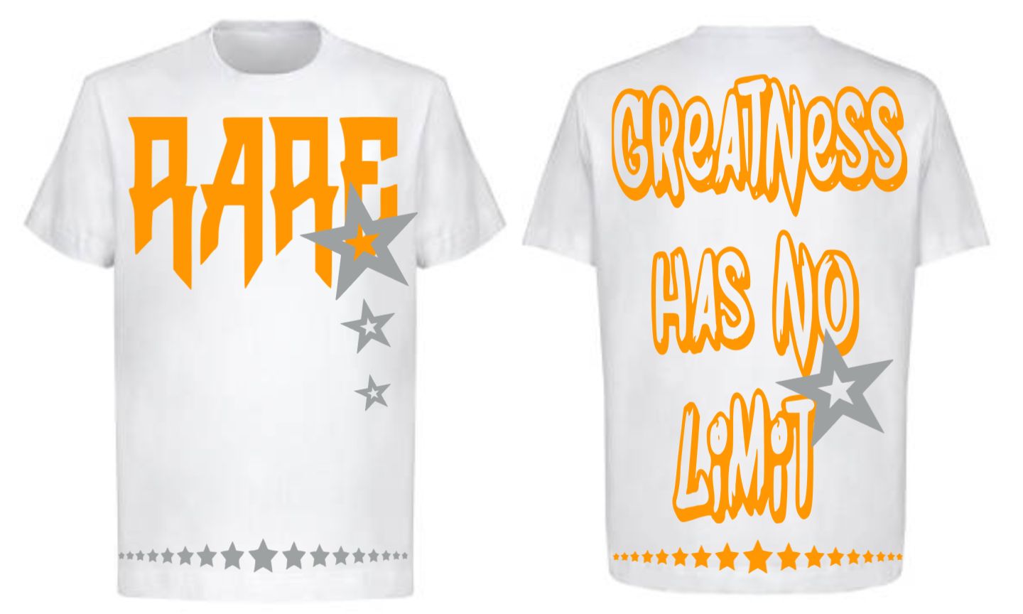 Men Rare Star White T-Shirt
