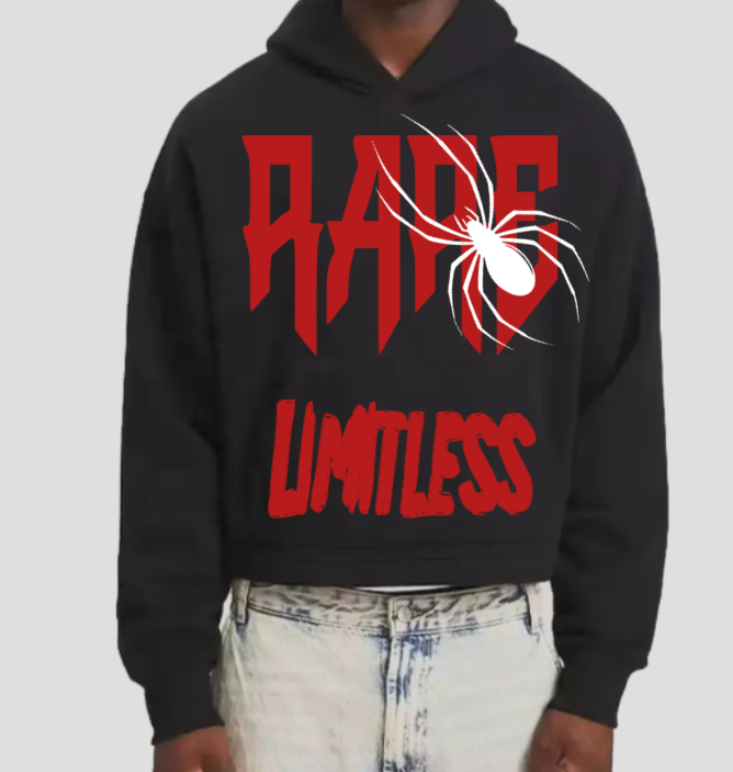 Black Crop Hoodie (Men)