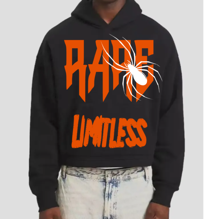 Black Crop Hoodie (Men)