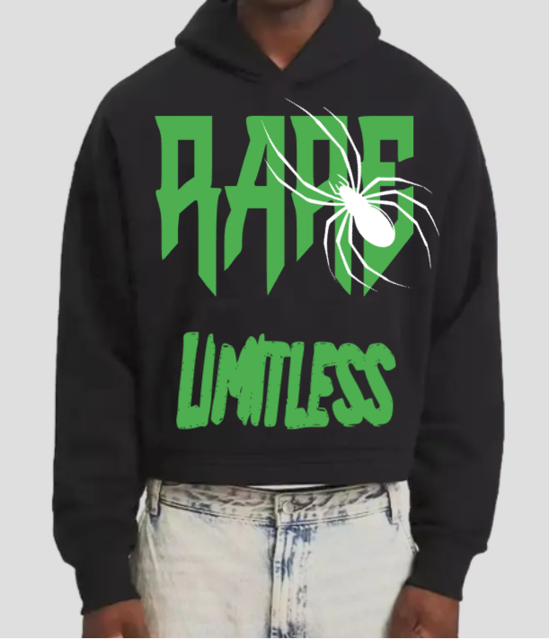 Black Crop Hoodie (Men)