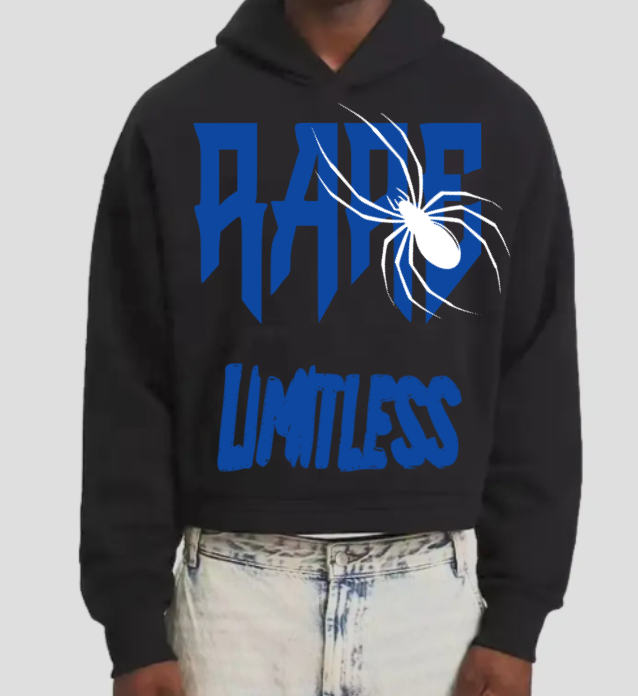 Black Crop Hoodie (Men)