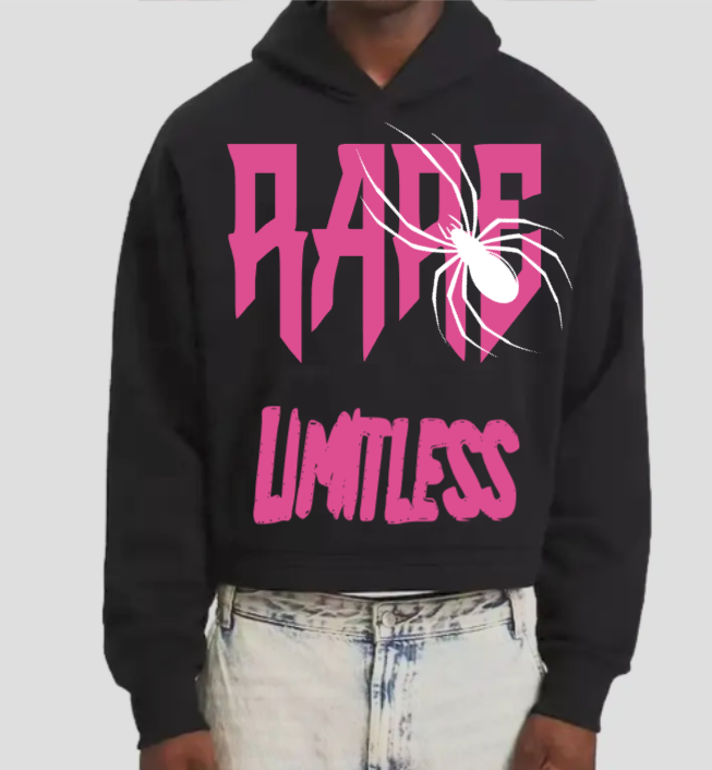 Black Crop Hoodie (Men)