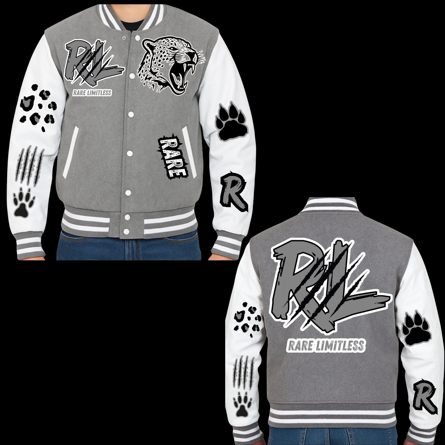 LEOPARD Exclusive Rare Limitless Varsity Fleece Jacket