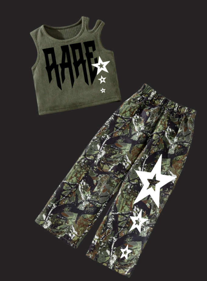 2 Piece Girls Rare Kid Star Set