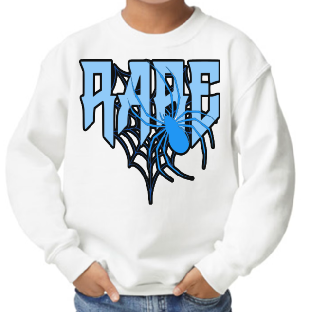 Custom Kids Rare Spider Sweatshirt (White)