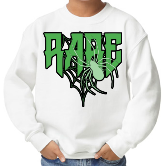 Custom Kids Rare Spider Sweatshirt (White)