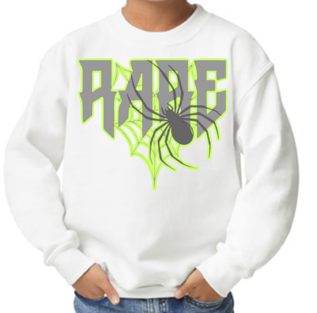 Custom Kids Rare Spider Sweatshirt (White)