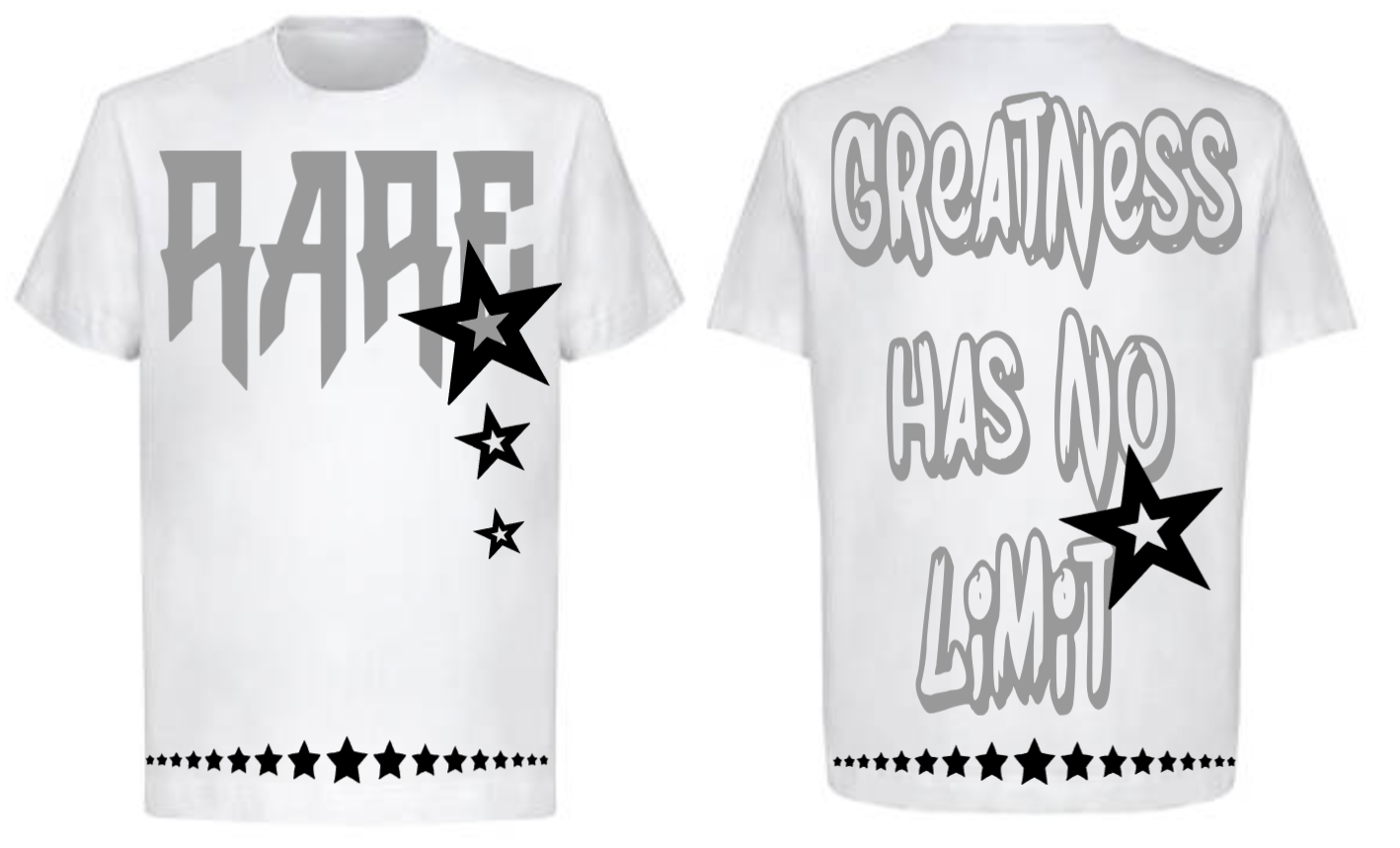 Men Rare Star White T-Shirt