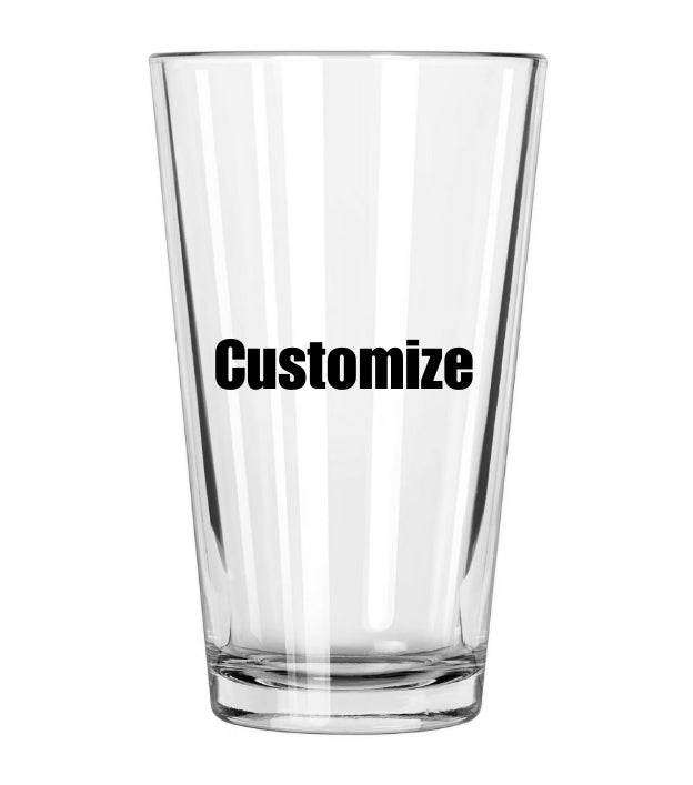 Custom 16 oz drinking glasses