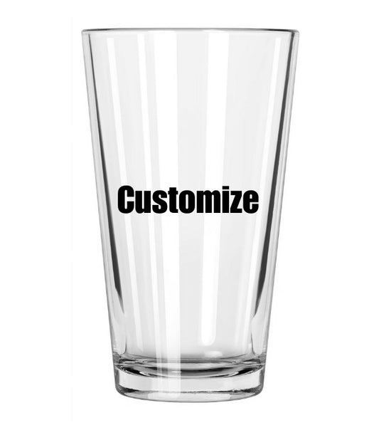 Custom 16 oz drinking glasses